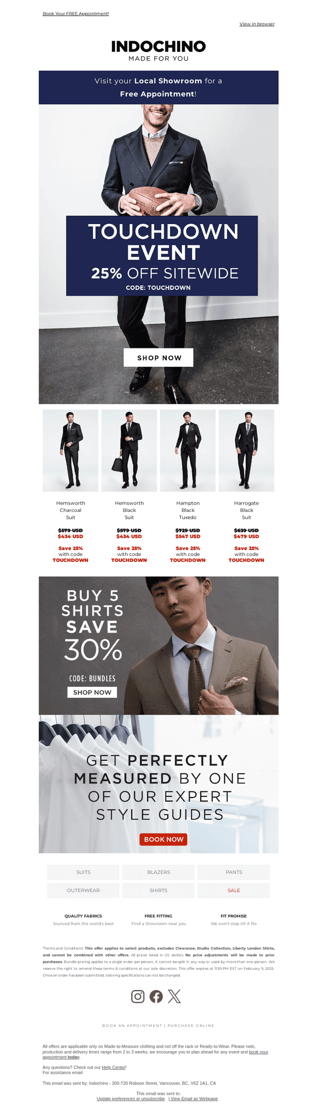 Touchdown Sale Starts Now!