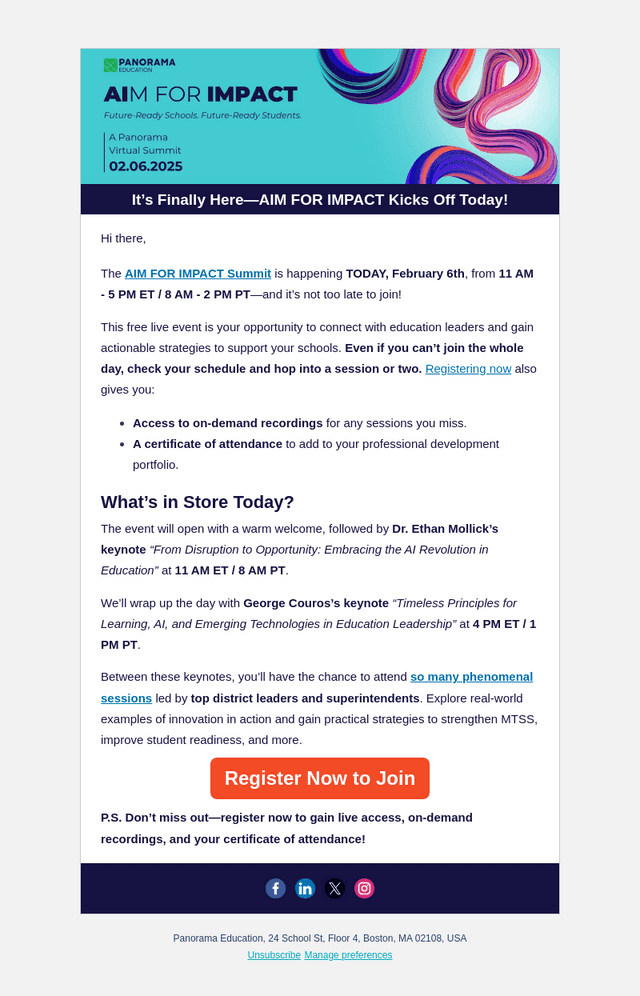 It’s Summit Day—Register and Join Us Live!