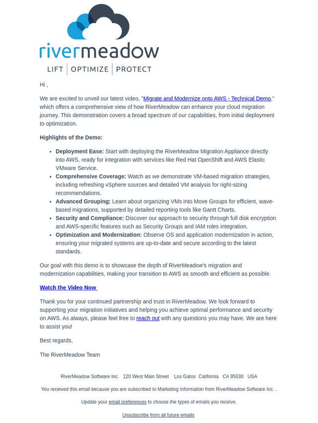 RiverMeadow email from Thu, Feb 6, 2025