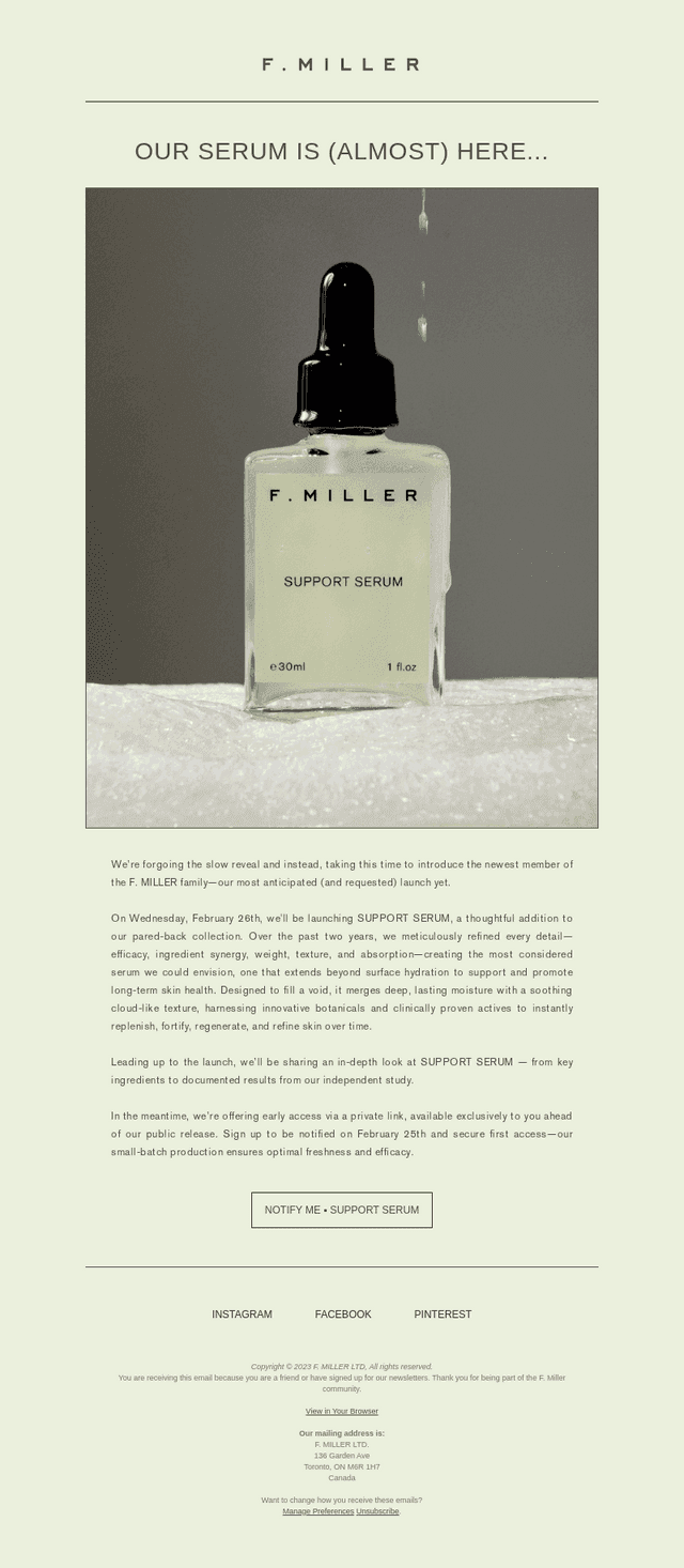 Our Serum is (Almost) Here...