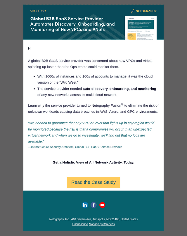 Netography email from Thu, Feb 6, 2025