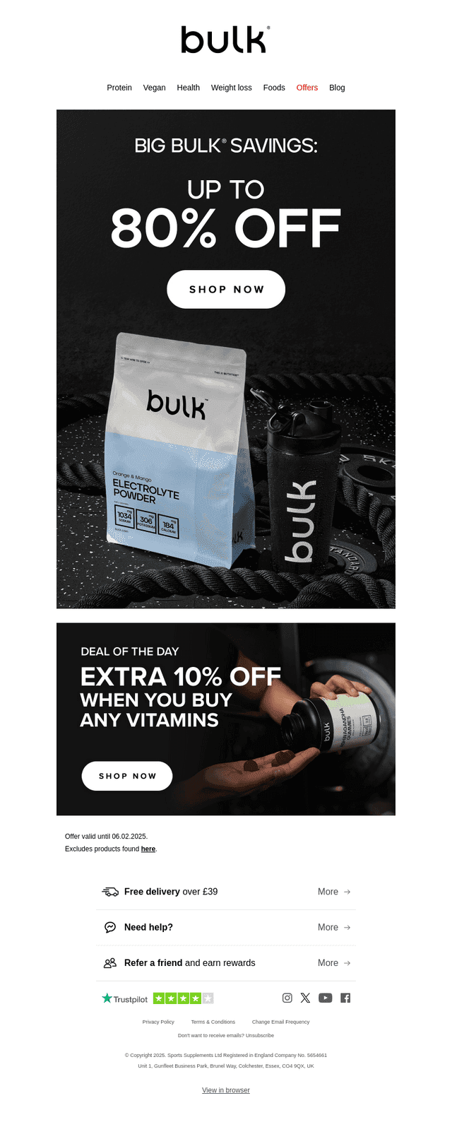Up to 80% off muscle-growth essentials!