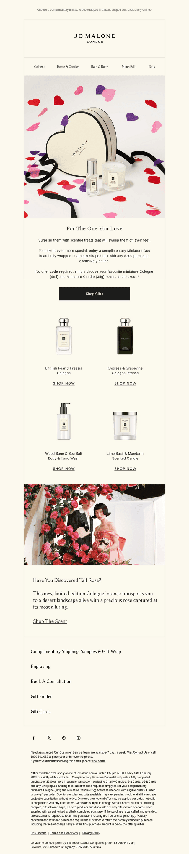 Jo Malone London email from Thu, Feb 6, 2025