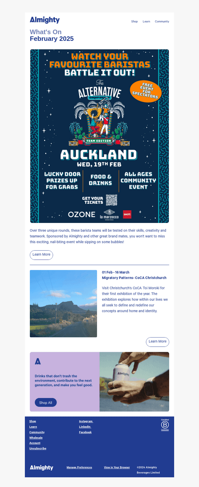What's On: Almighty February