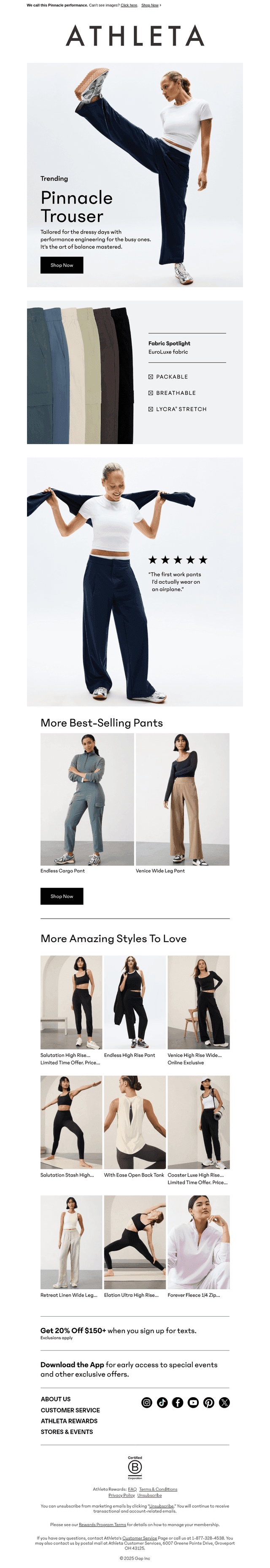 Break a sweat in this trouser (really)