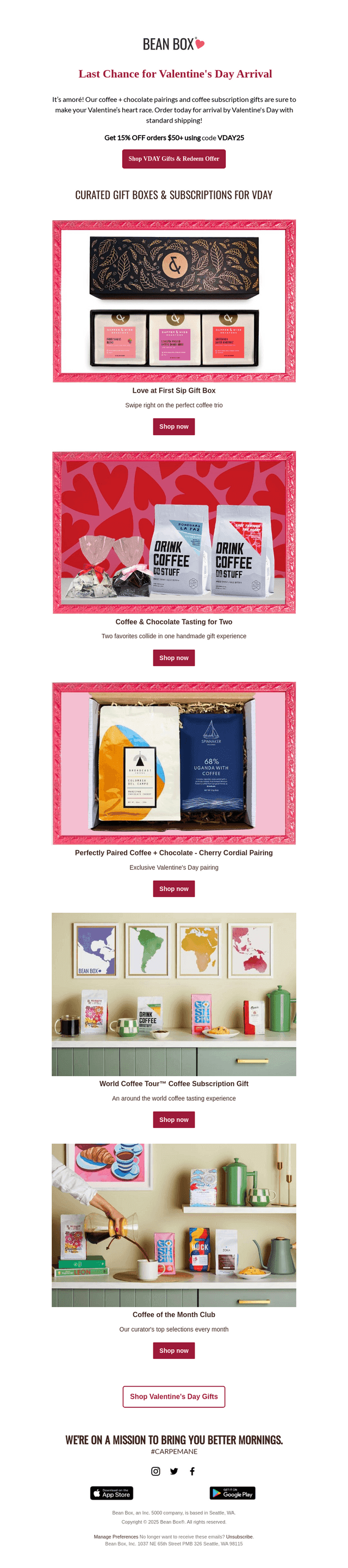 BeanBox email from Fri, Feb 7, 2025