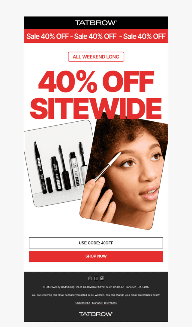 STARTS NOW: 40% OFF