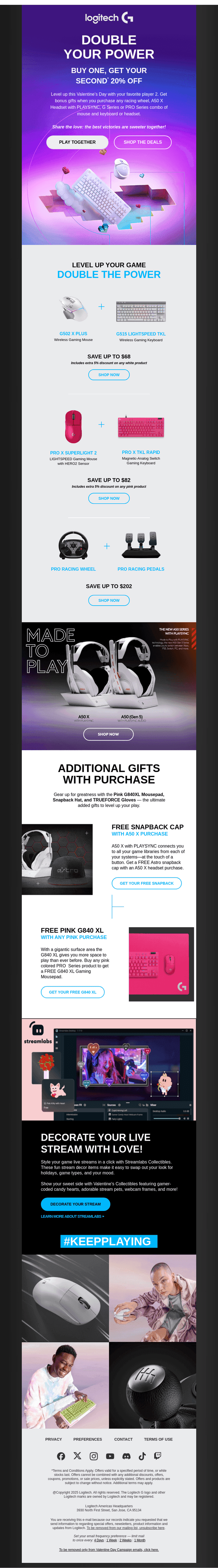 Logitech email from Sat, Feb 8, 2025