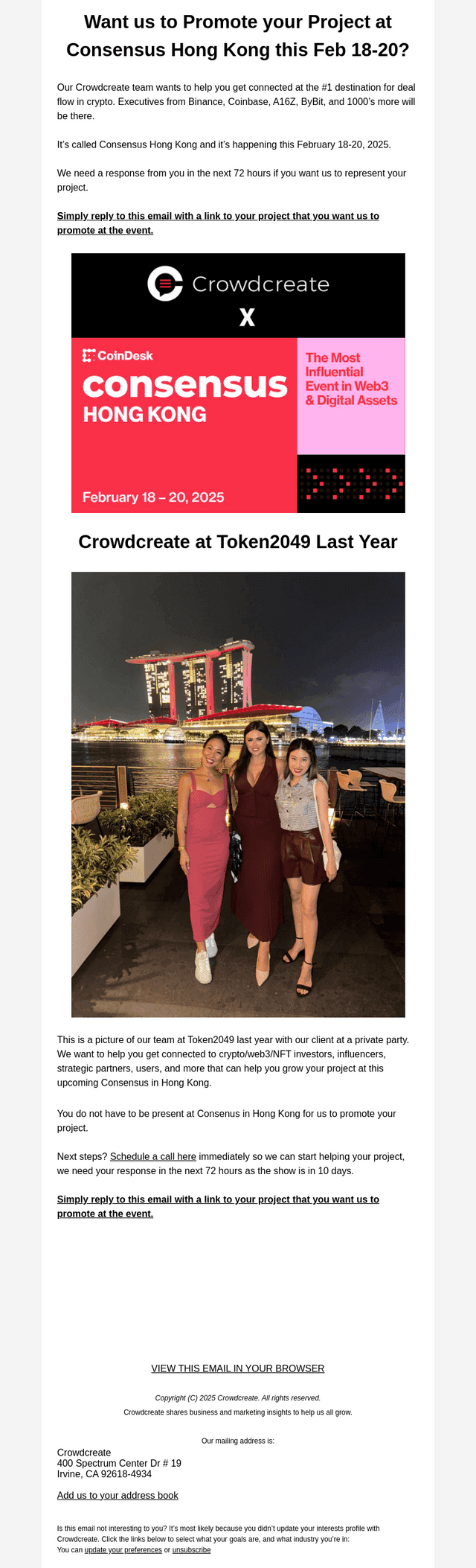 Promote Your Project at Consensus Hong Kong?