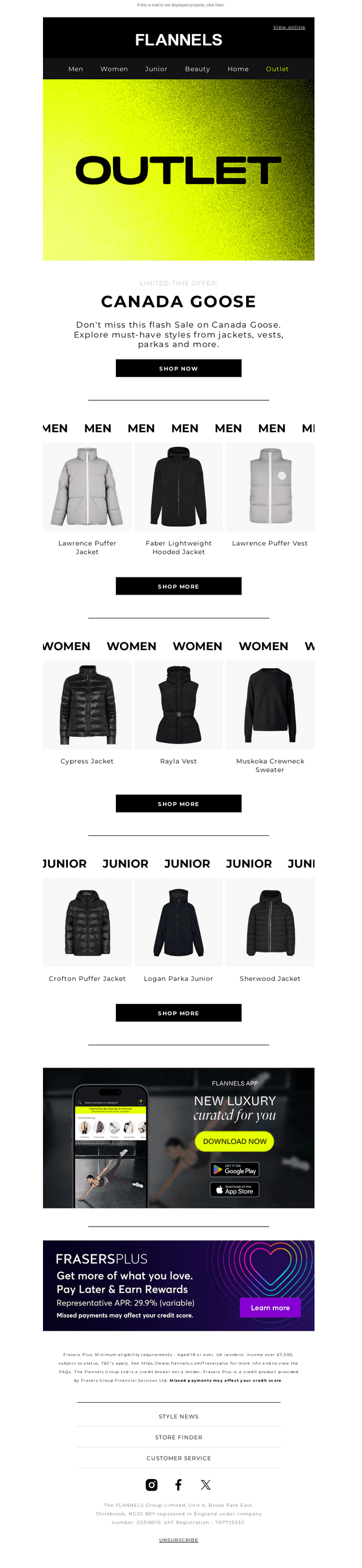 Flash offer: Up to 50% off Canada Goose