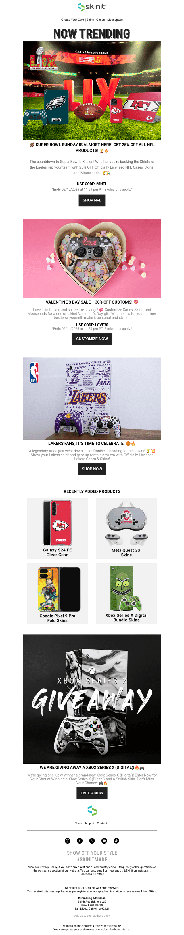 Skinit email from Sat, Feb 8, 2025
