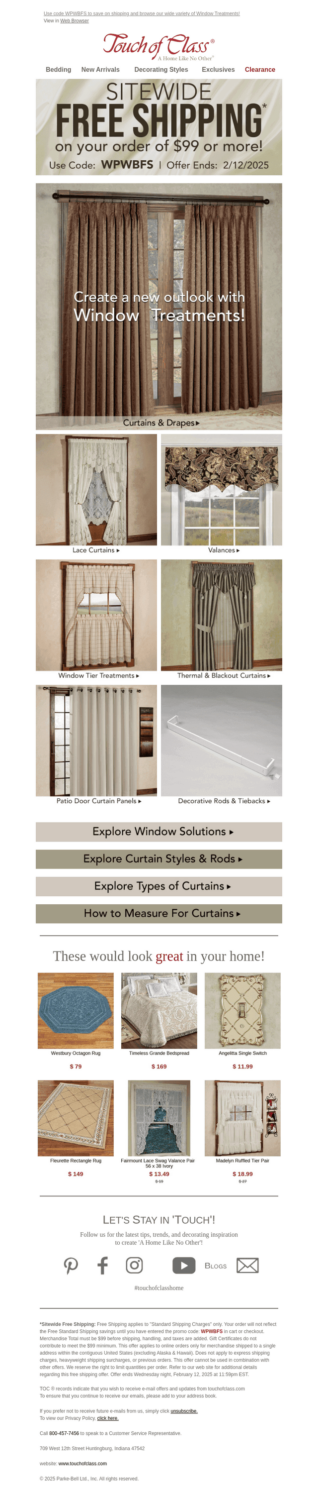 Free Shipping On Your Order + Window Looks