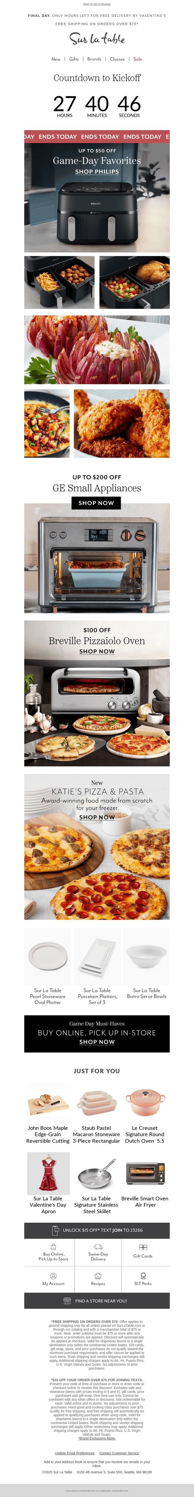 Game Day is tomorrow! Get what you need—fast!