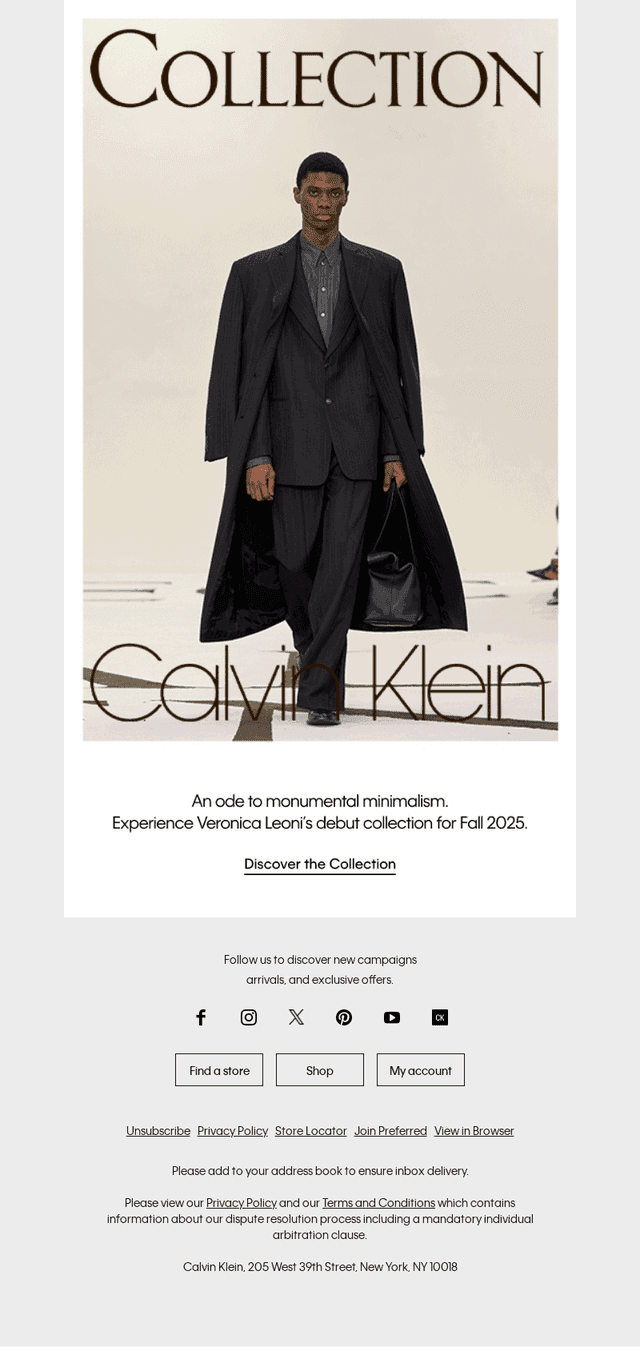Calvin Klein Returns to Runway