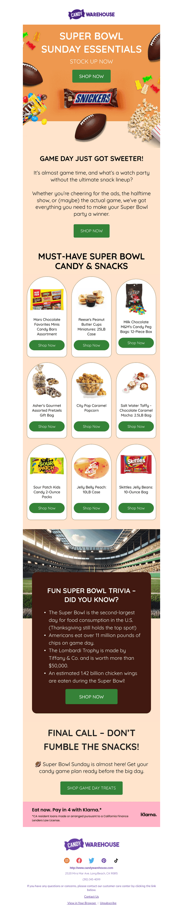Big Game. Bigger Snacks. Score Sweet Deals! 🏈