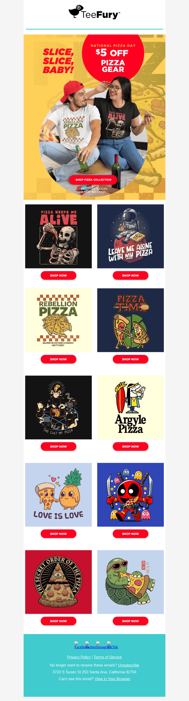 LOVE PIZZA? Get $5 OFF our collection! 🍕
