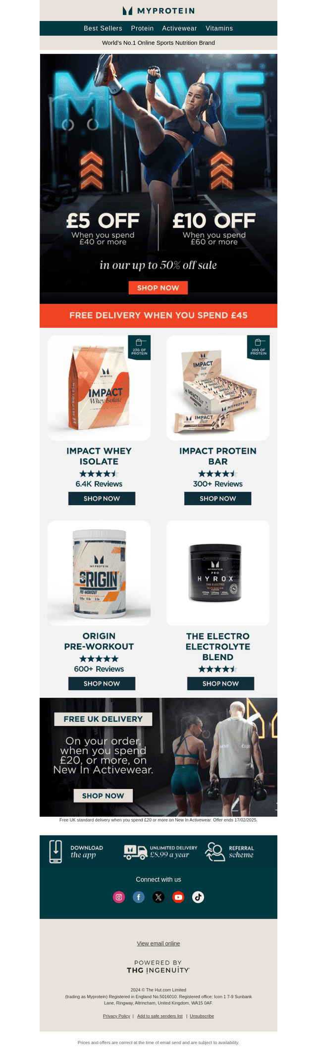 How does £10 off sound?