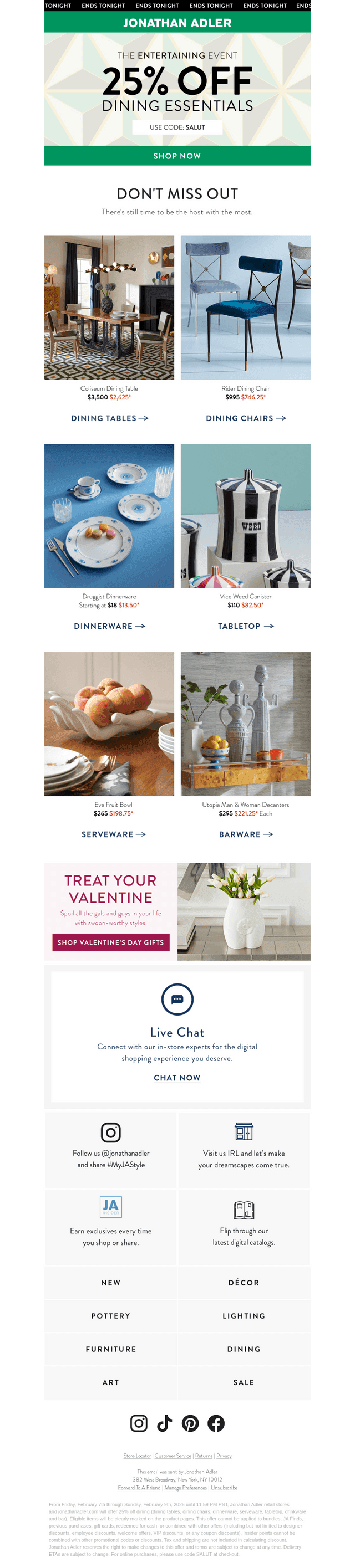 LAST DAY: 25% Off Our Most Divine Dining Essentials