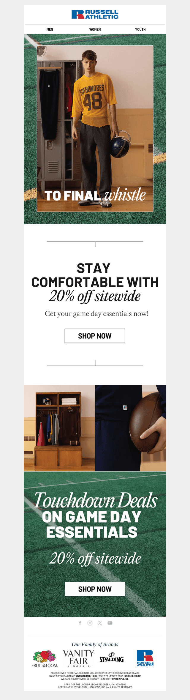 Touchdown Deals | 20% Off Sitewide