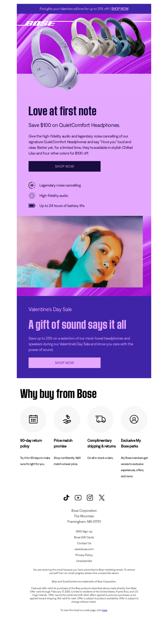 Bose email from Sun, Feb 9, 2025