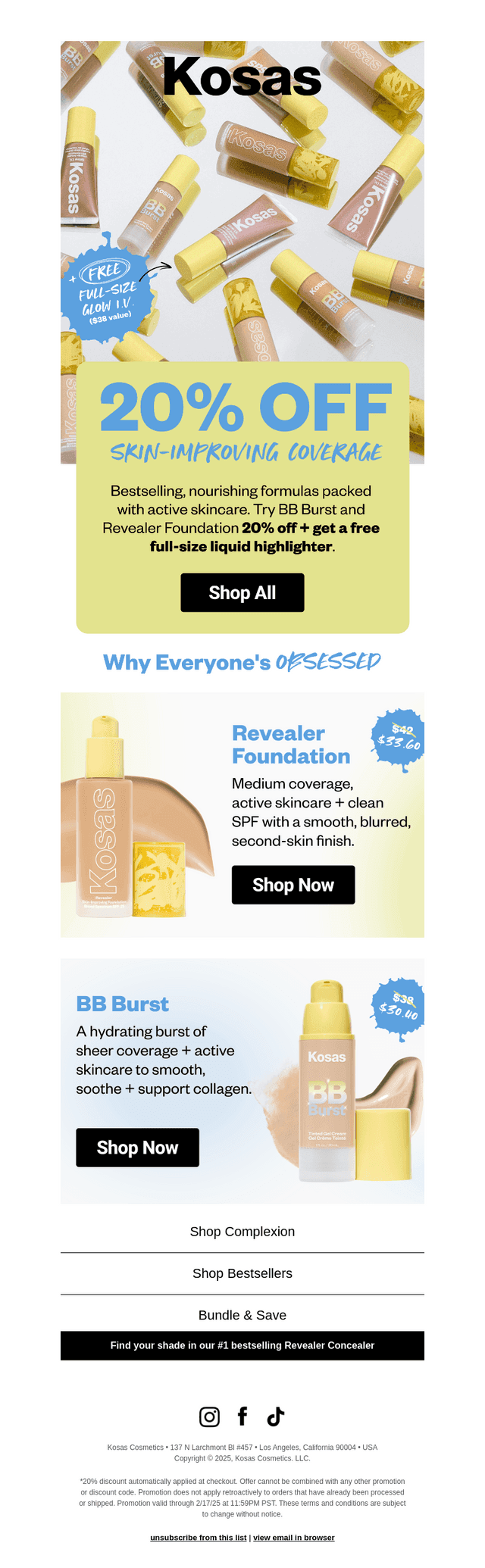 20% off, skin improving + bestselling