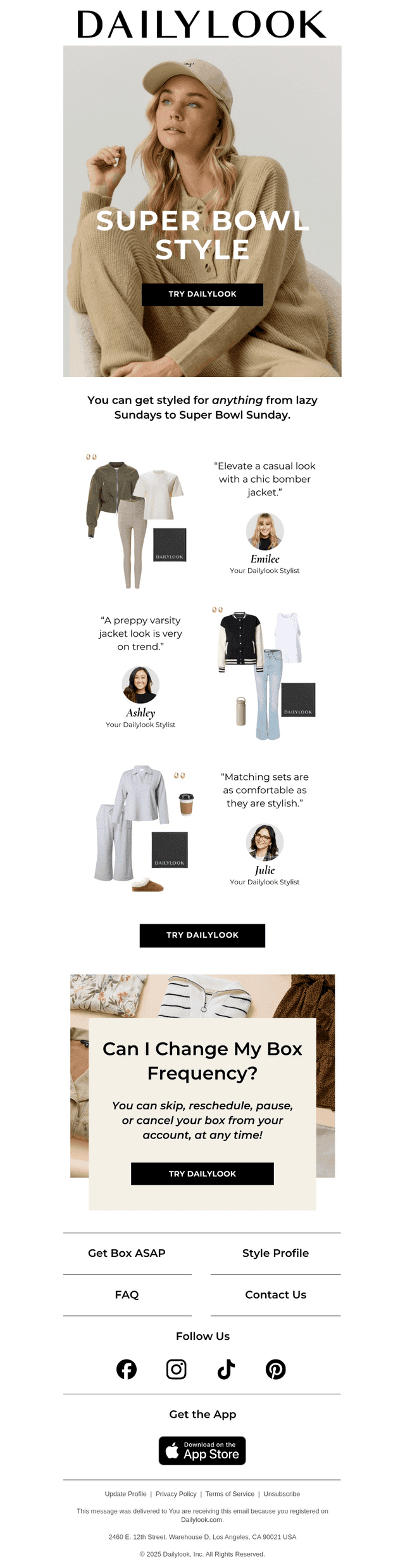 DailyLook email from Sun, Feb 9, 2025