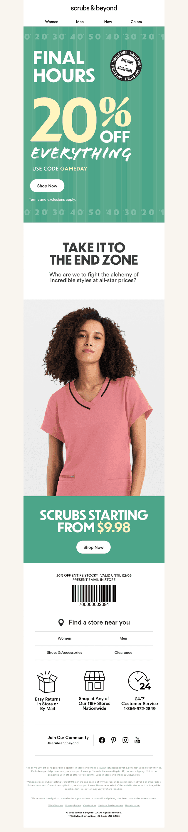 Scrubs from $9.98 - ENDS TONIGHT!