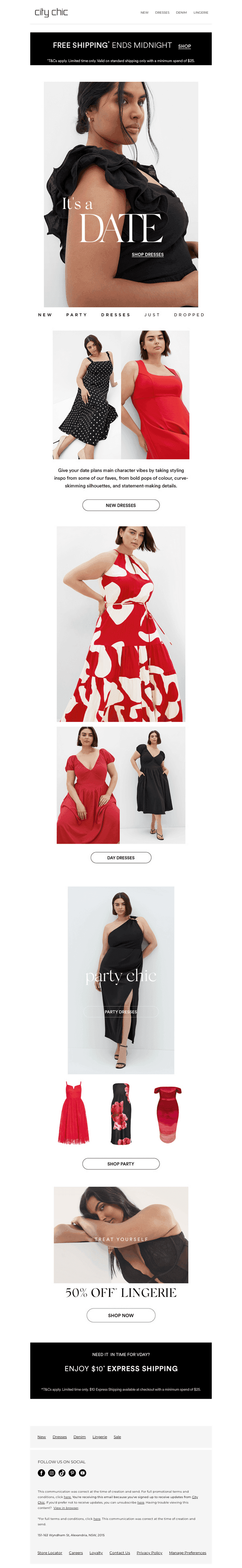 It's a Date + FREE Shipping* Ends Midnight