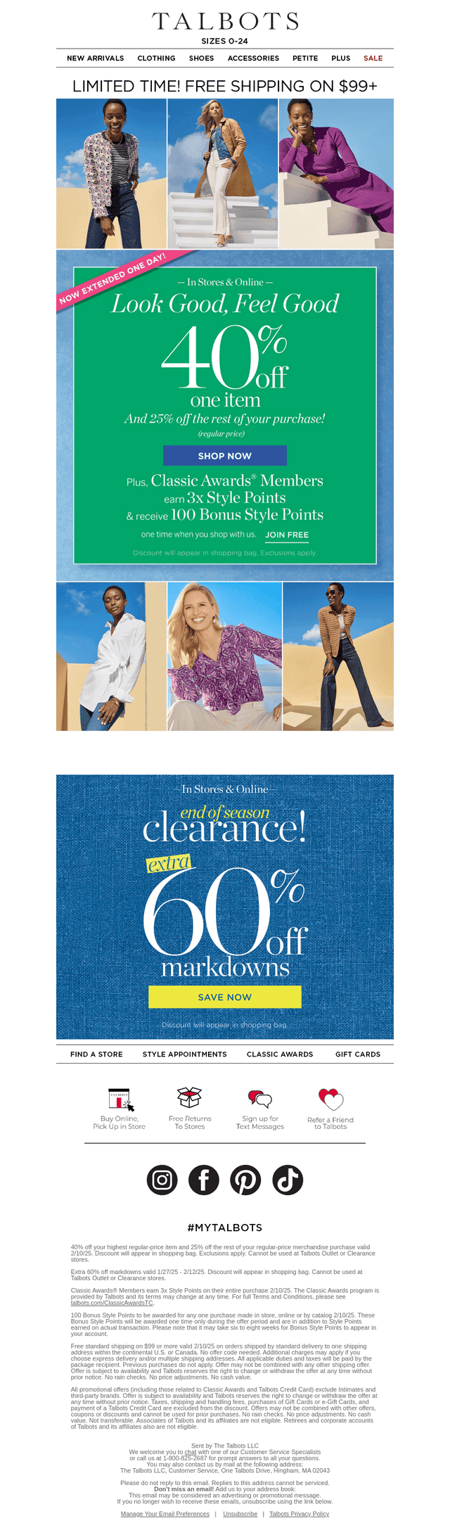 EXTENDED today only! 40% off 1 + 25% off the rest