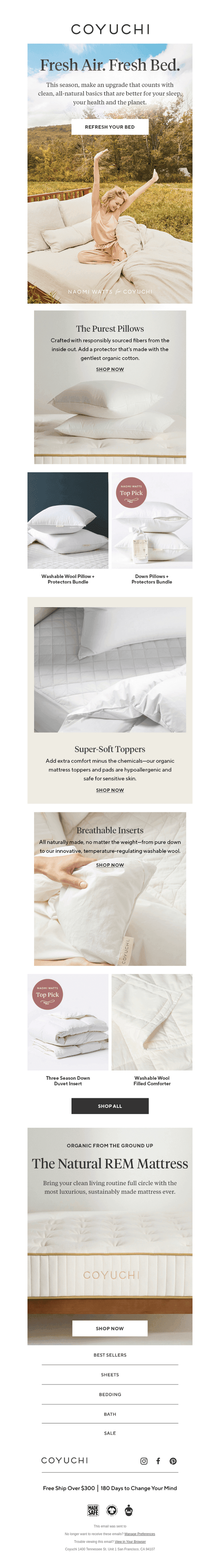 Fresh + Clean: 100% Organic Bed Basics