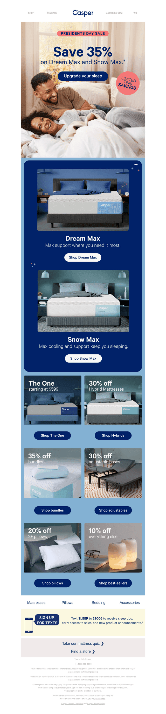 35% off our most advanced mattresses ever.