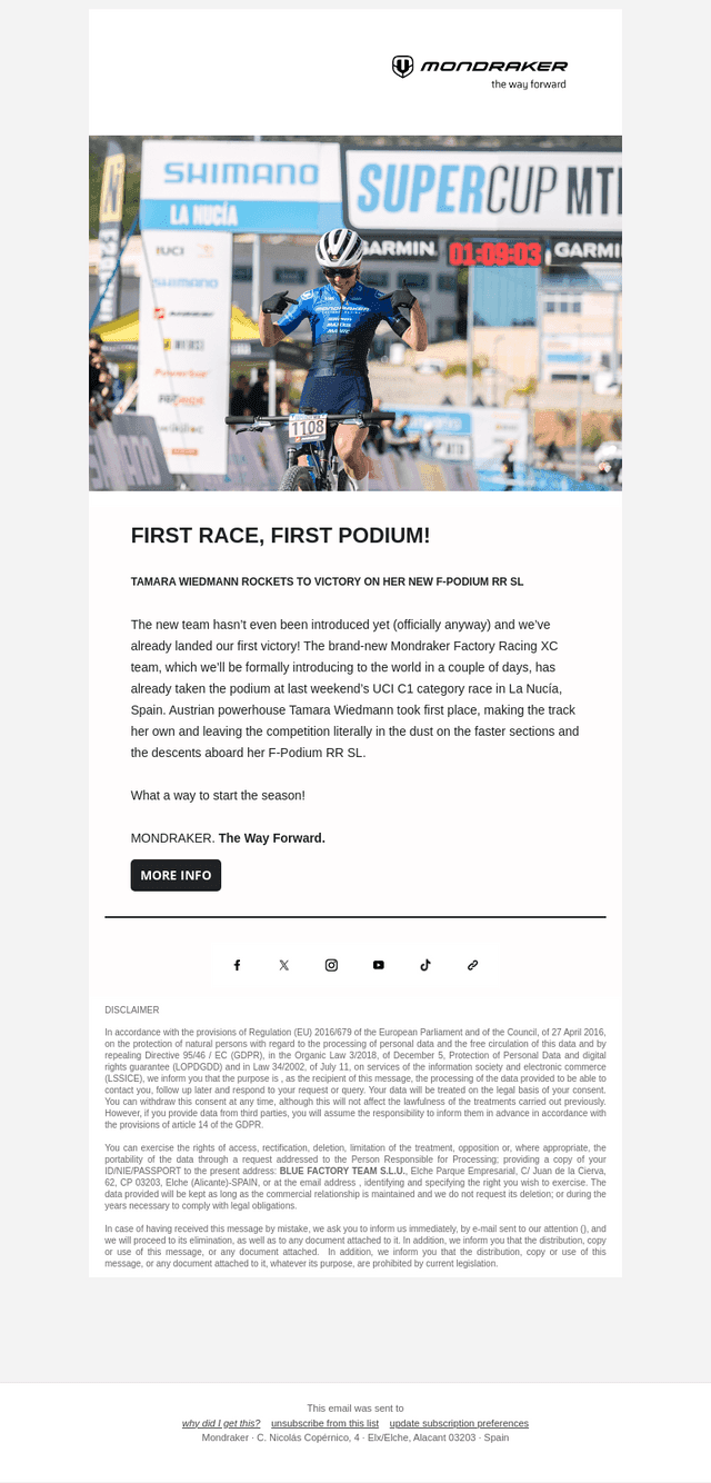 MFR XC. FIRST RACE, FIRST PODIUM!