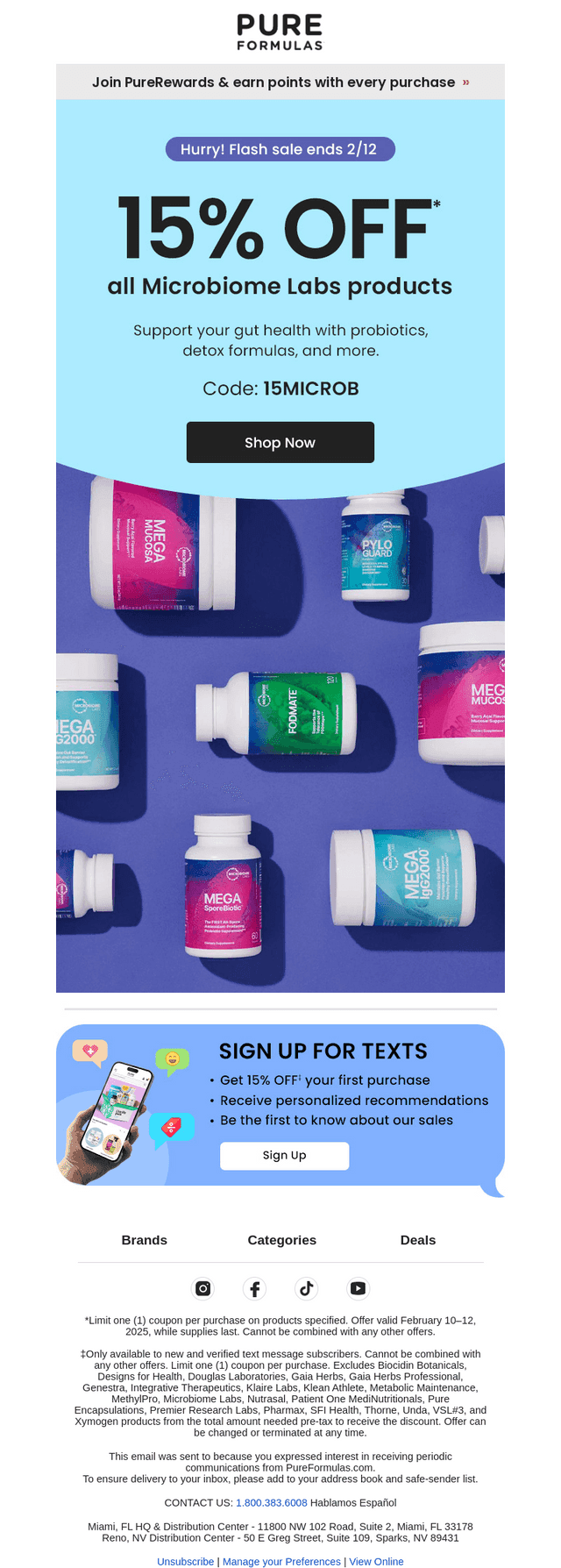 PureFormulas email from Mon, Feb 10, 2025