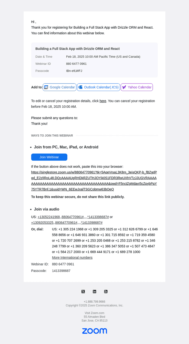 Building a Full Stack App with Drizzle ORM and React Confirmation
