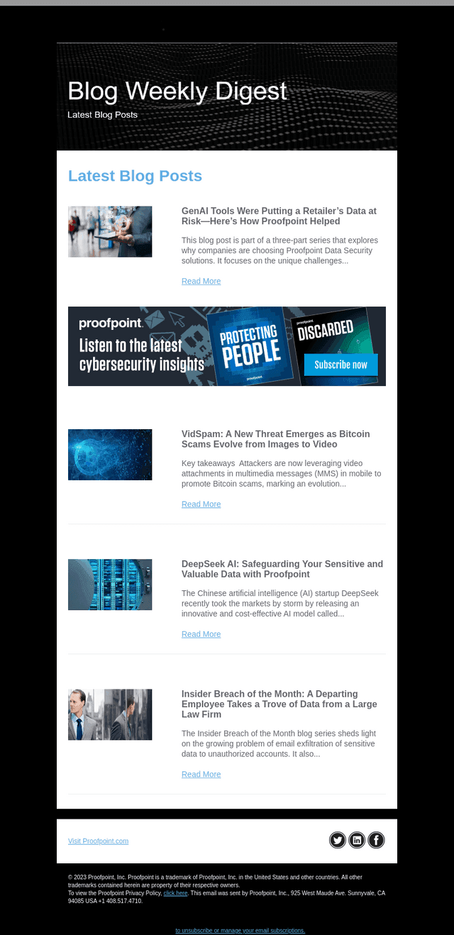 Proofpoint Blog Weekly Digest - Monday Feb 10, 2025