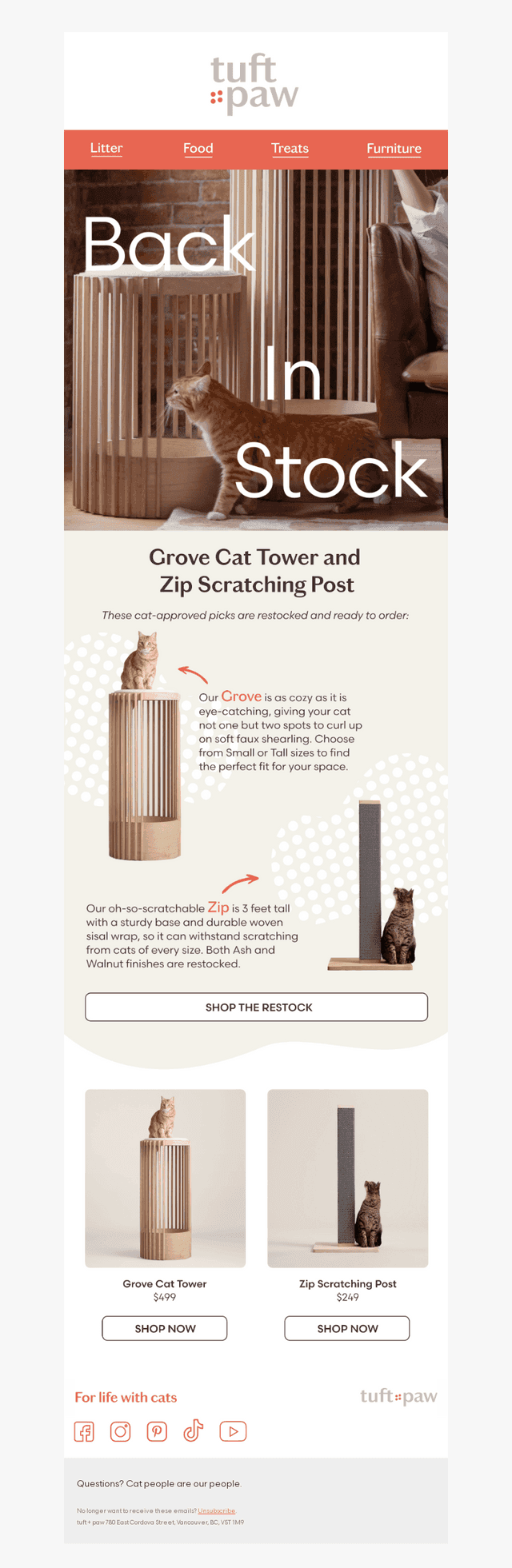 tuft + paw email from Mon, Feb 10, 2025