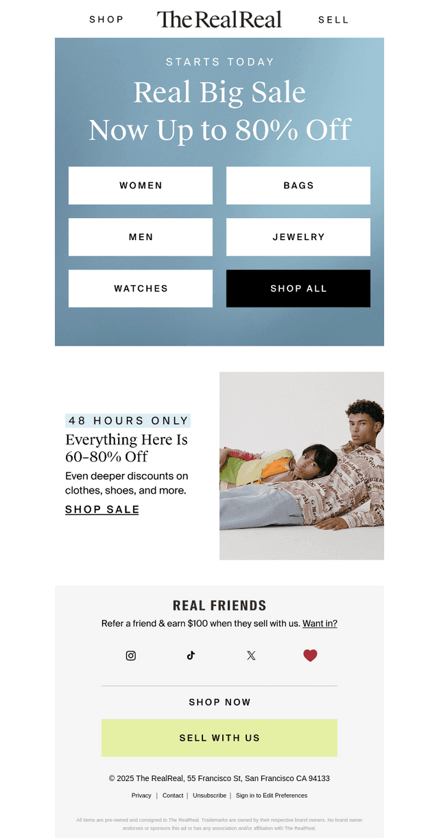 Up to 80% off is here...