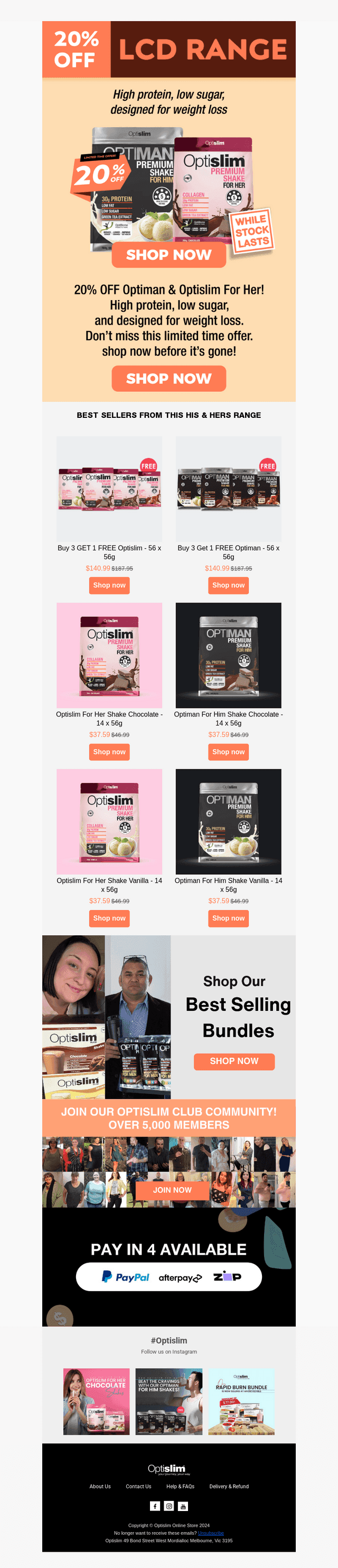 🚀 20% OFF Optiman & Optislim – Limited Time!