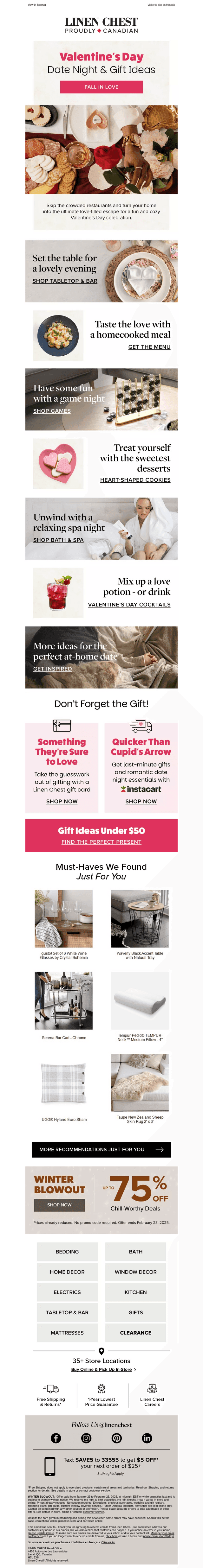 Linen Chest email from Tue, Feb 11, 2025