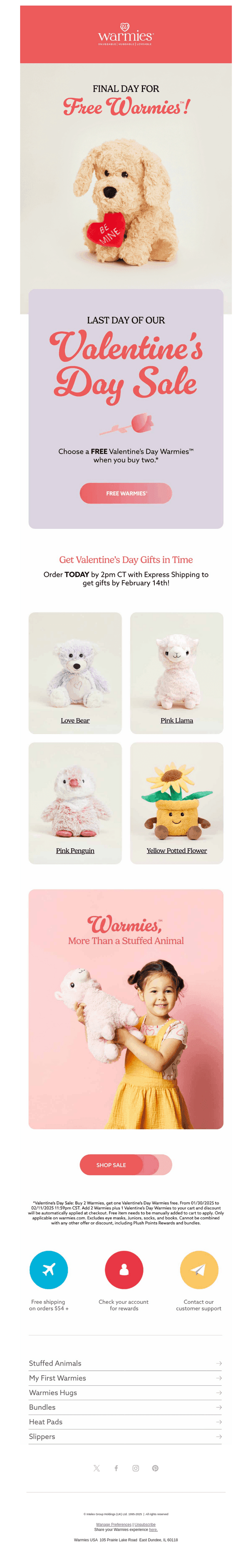 Final hours for FREE Warmies 🧸