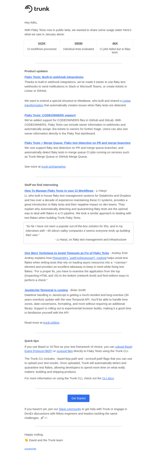 Trunki email from Tue, Feb 11, 2025
