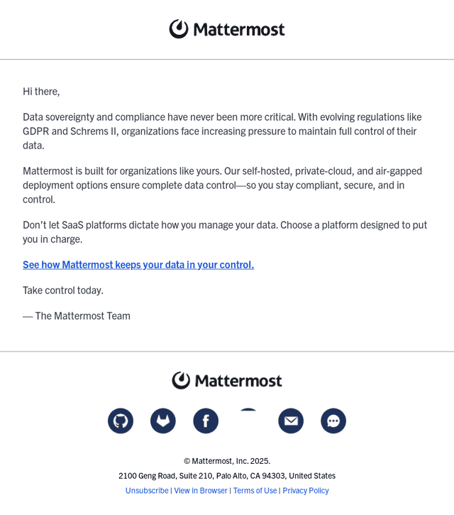 Mattermost email from Tue, Feb 11, 2025
