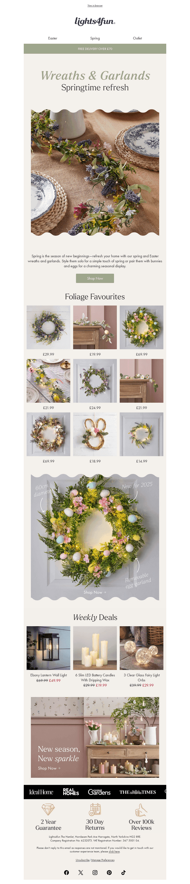 🌷 Spring refresh: wreaths & garlands