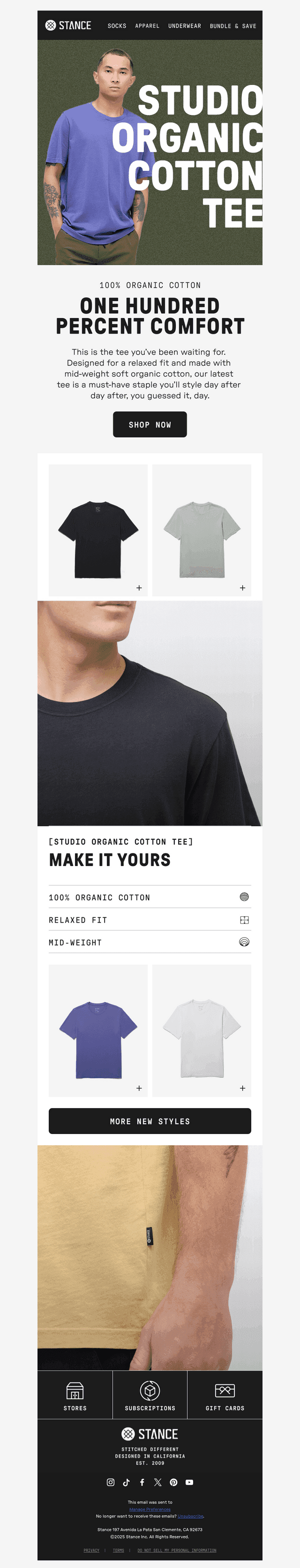ALL-NEW: Studio Organic Cotton Tee 👉