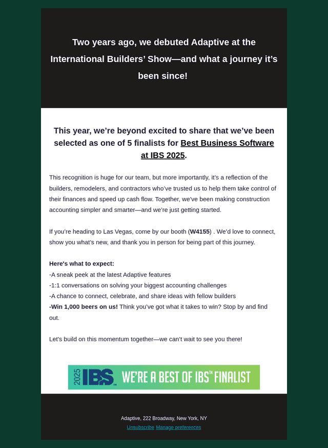 Adaptive email from Tue, Feb 11, 2025