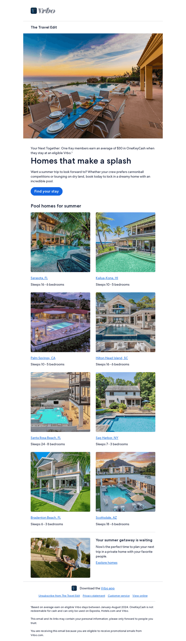 8 homes with incredible pools