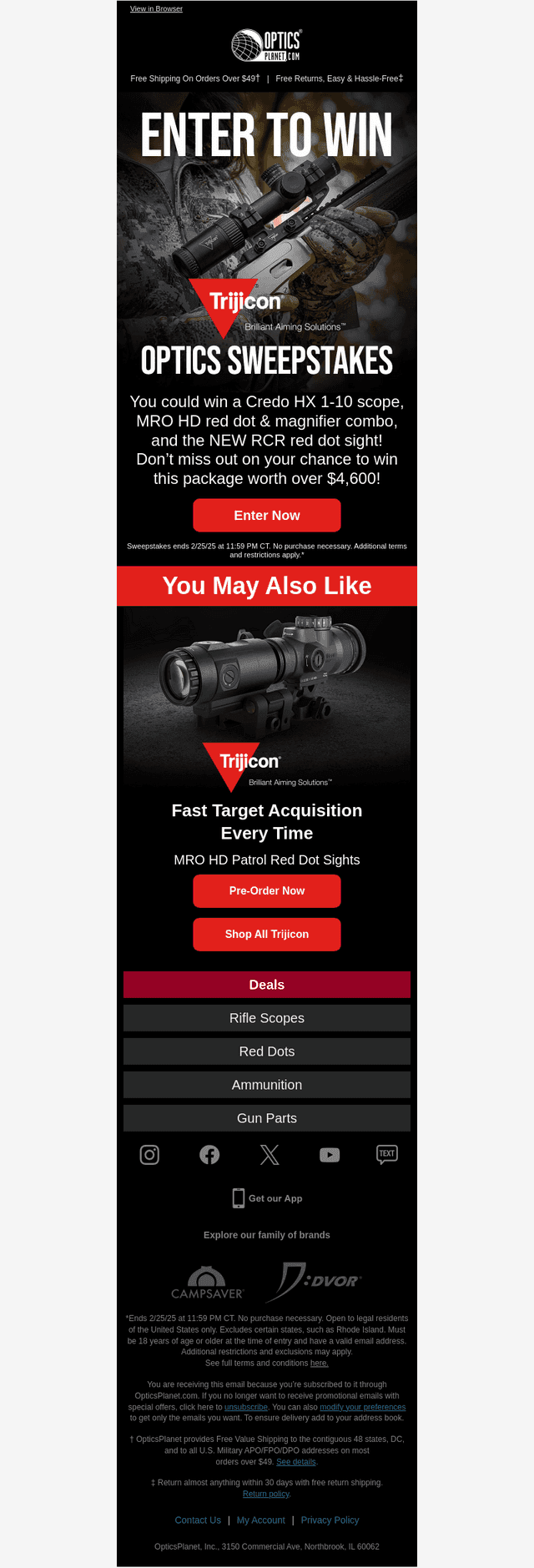 Enter the Trijicon Optics Sweepstakes!
