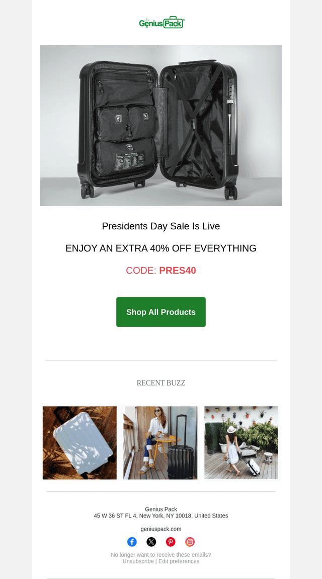 Presidents Day Deals. Extra 40% OFF, code PRES40
