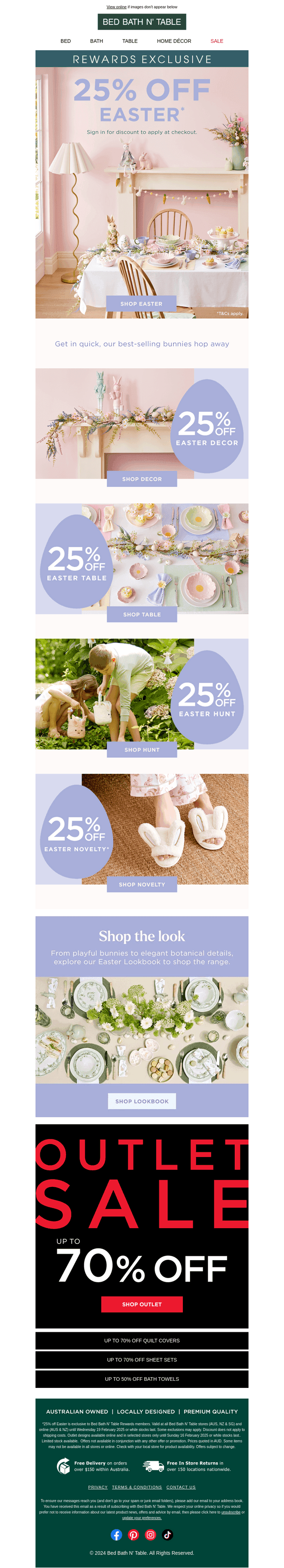 Rewards Exclusive: 25% Off Easter ✖ OUTLET ENDS SUNDAY