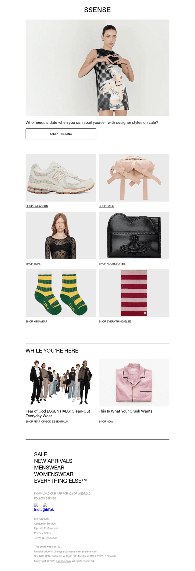 Self-Love Is Shopping on SSENSE